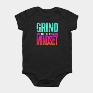 Motivational Quote, Grind with the Mindset, Success Baby Bodysuit
